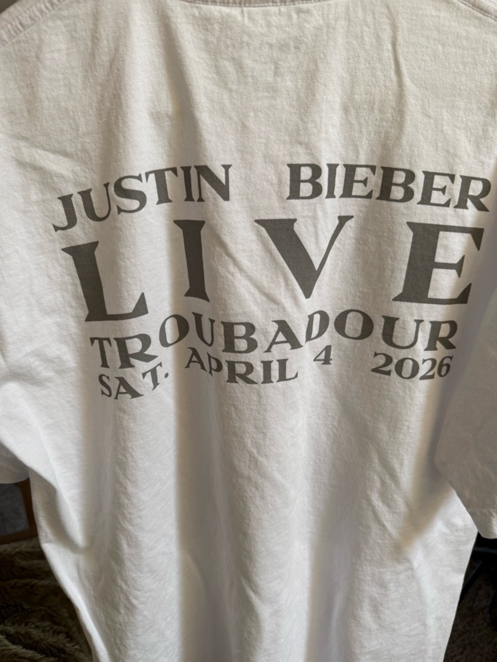 Justin Bieber SKYLARK Private Concert T-Shirt – Troubadour Exclusive Rare